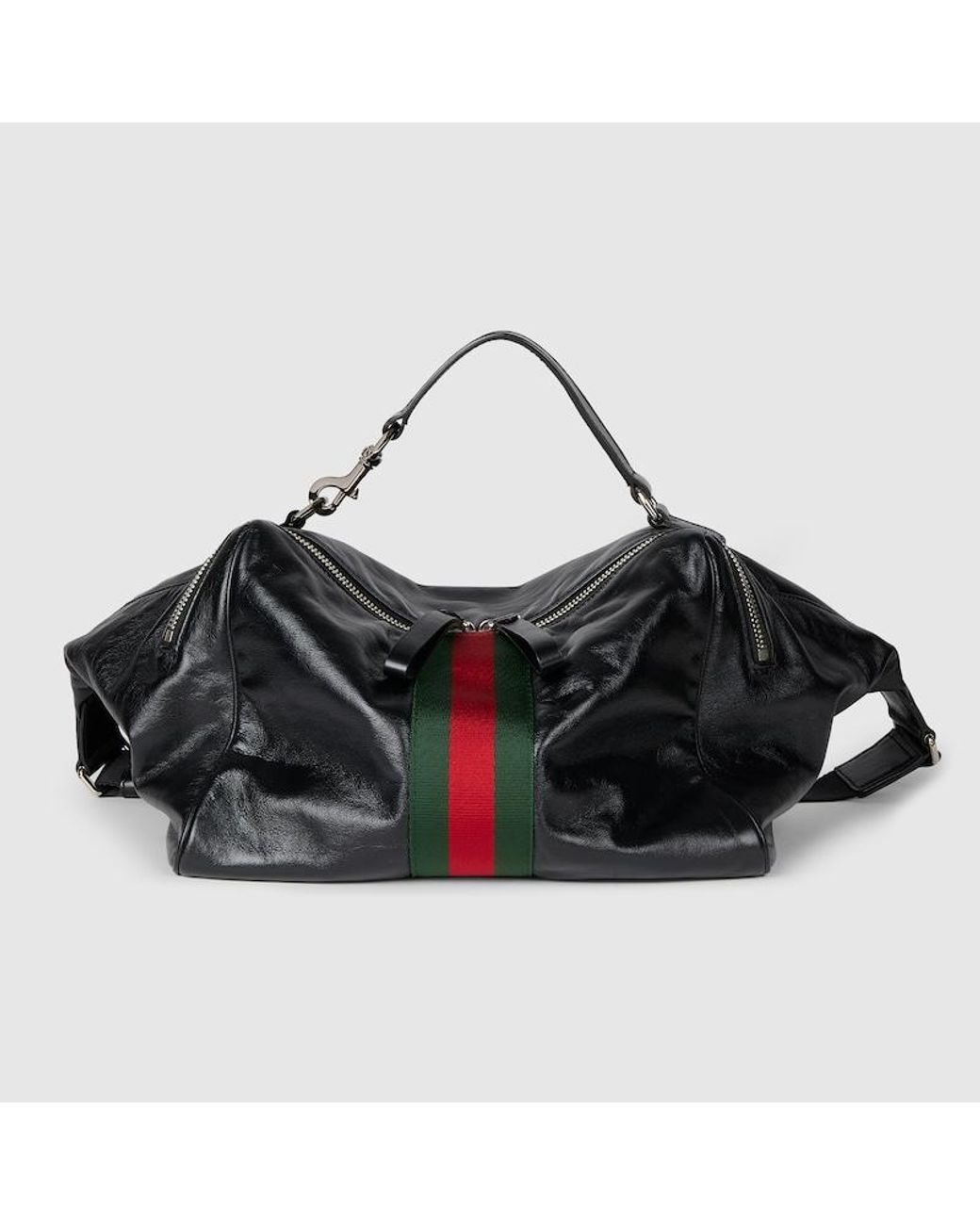 Gucci Black Small Crossbody Bag With Web for men