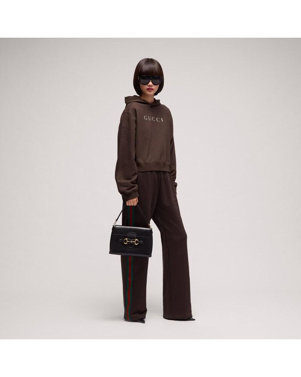 Gucci Brown Cotton Jersey Sweatshirt With Print
