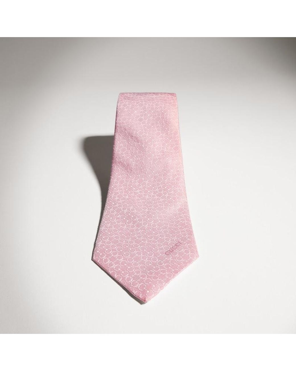 Gucci Pink Horsebit Silk Jacquard Tie for men