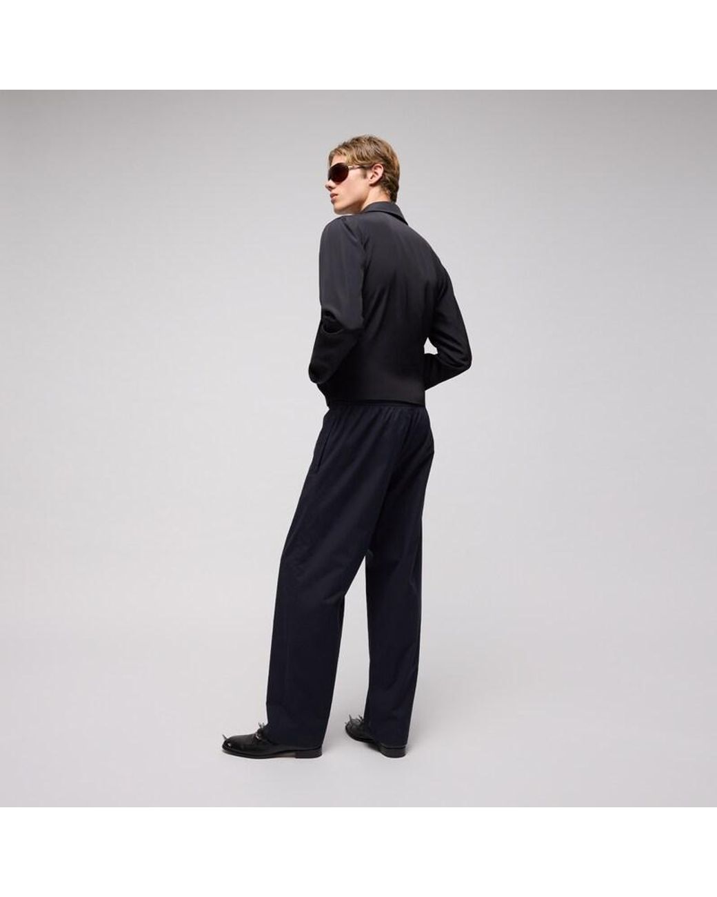 Gucci Blue Cotton Poplin Pants for men
