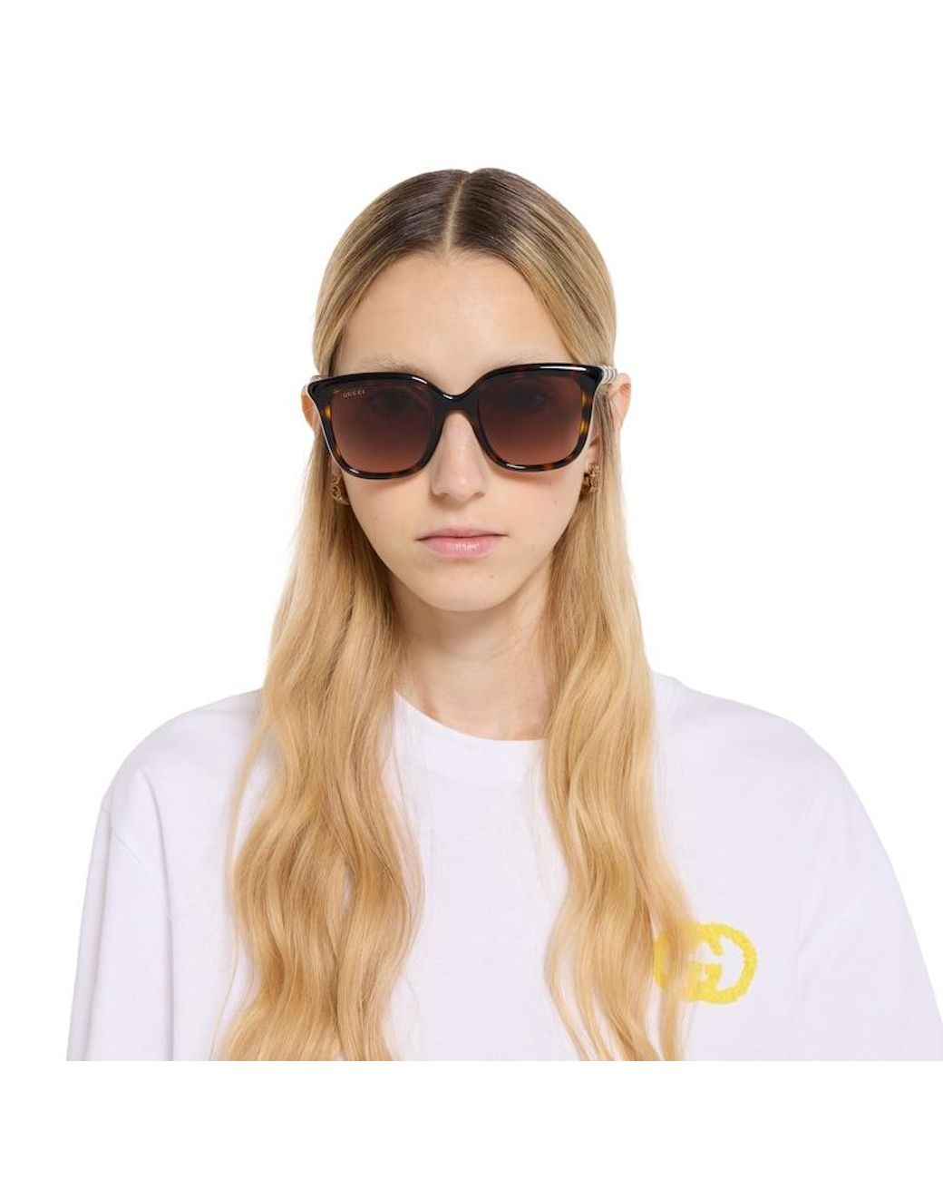 Gucci Brown Square Frame Sunglasses