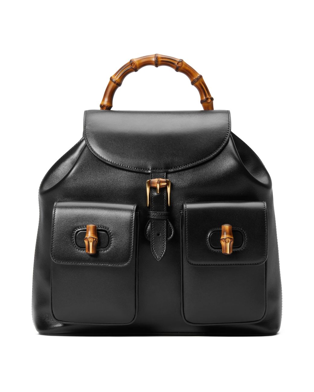 Gucci Women s Black Bamboo Large Backpack