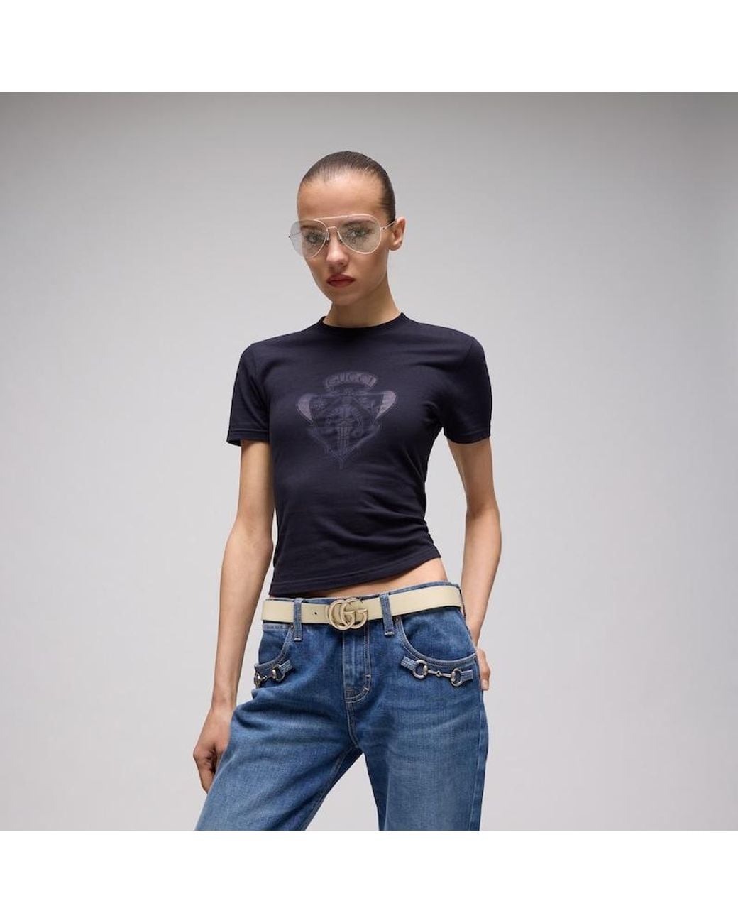 Gucci Metallic Reversible Gg Marmont Belt, Gg Canvas