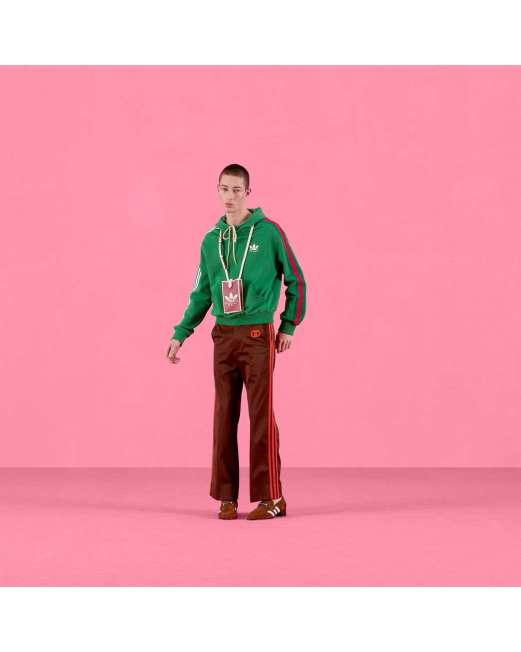 Gucci Adidas X Cotton Sweatshirt in Green for Men | Lyst