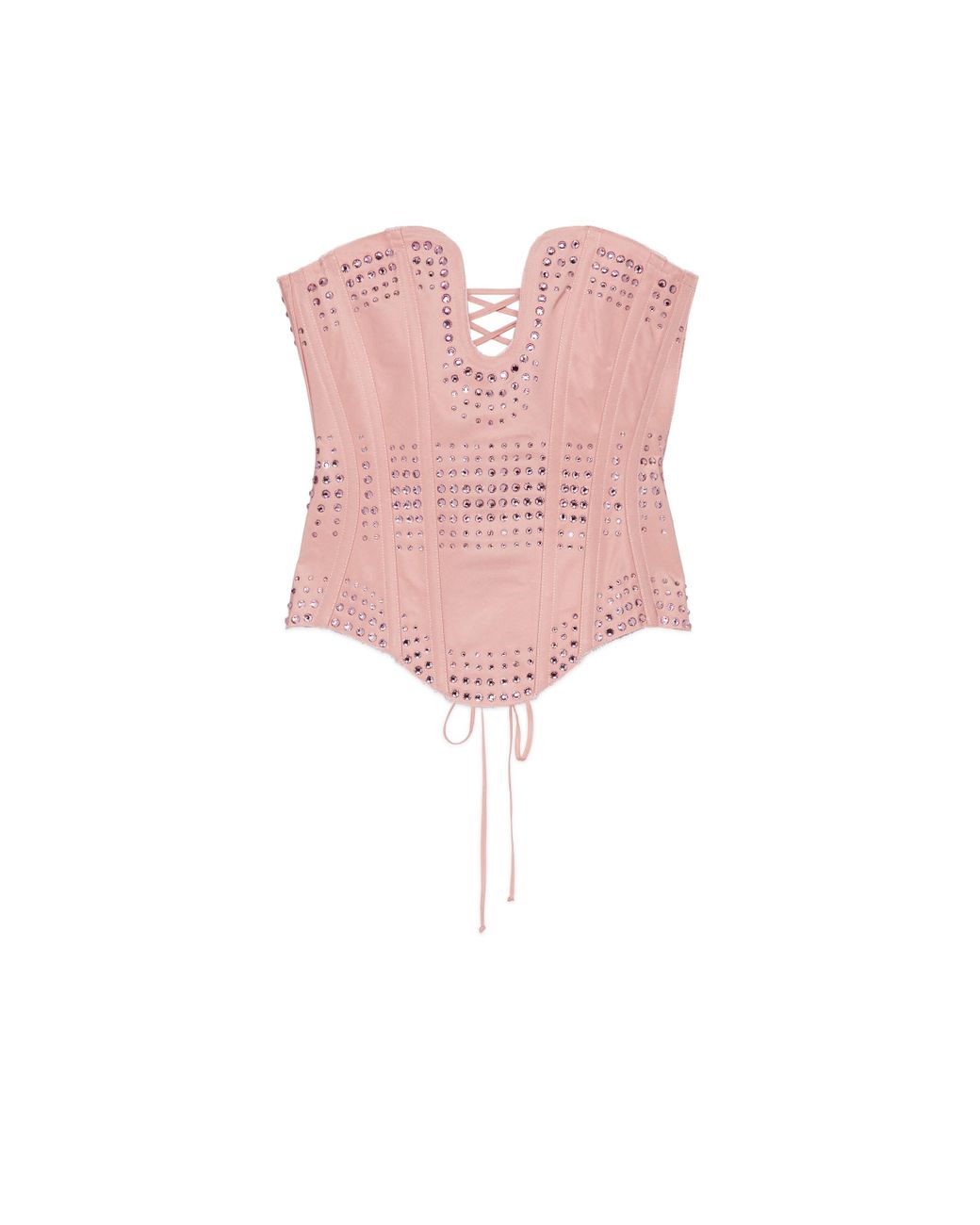 Gucci Silk With Crystals Corset in Pink - Lyst