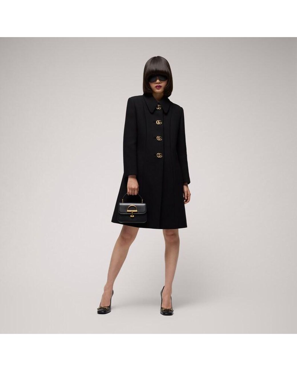 Gucci Black Siena Small Top Handle Bag, Leather