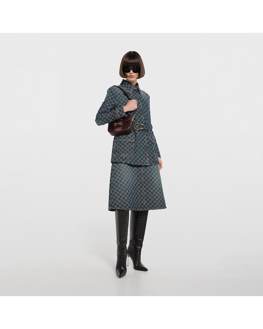 Gucci Black Horsebit 1955 Small Shoulder Bag