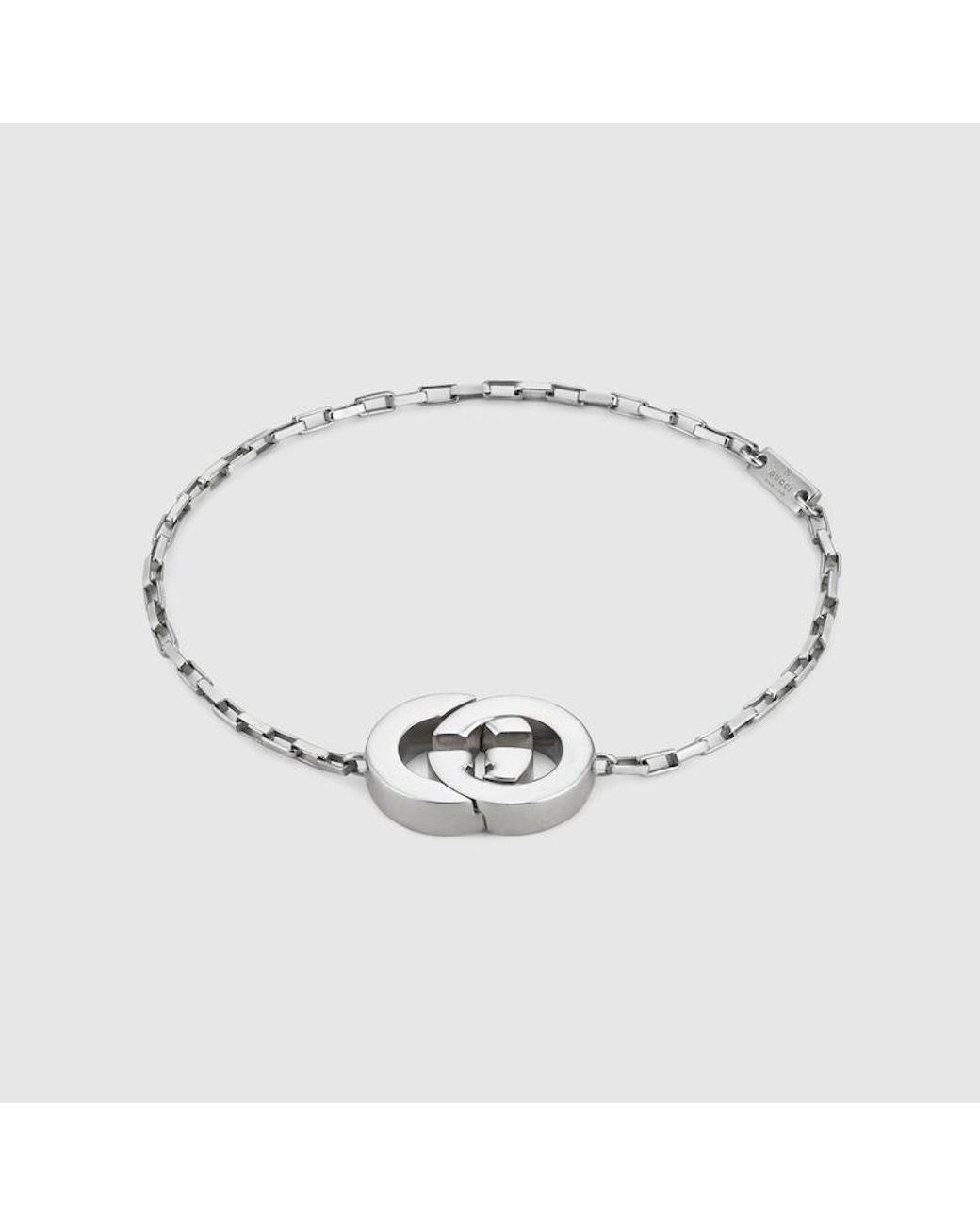 Gucci Metallic Interlocking Charm Bracelet