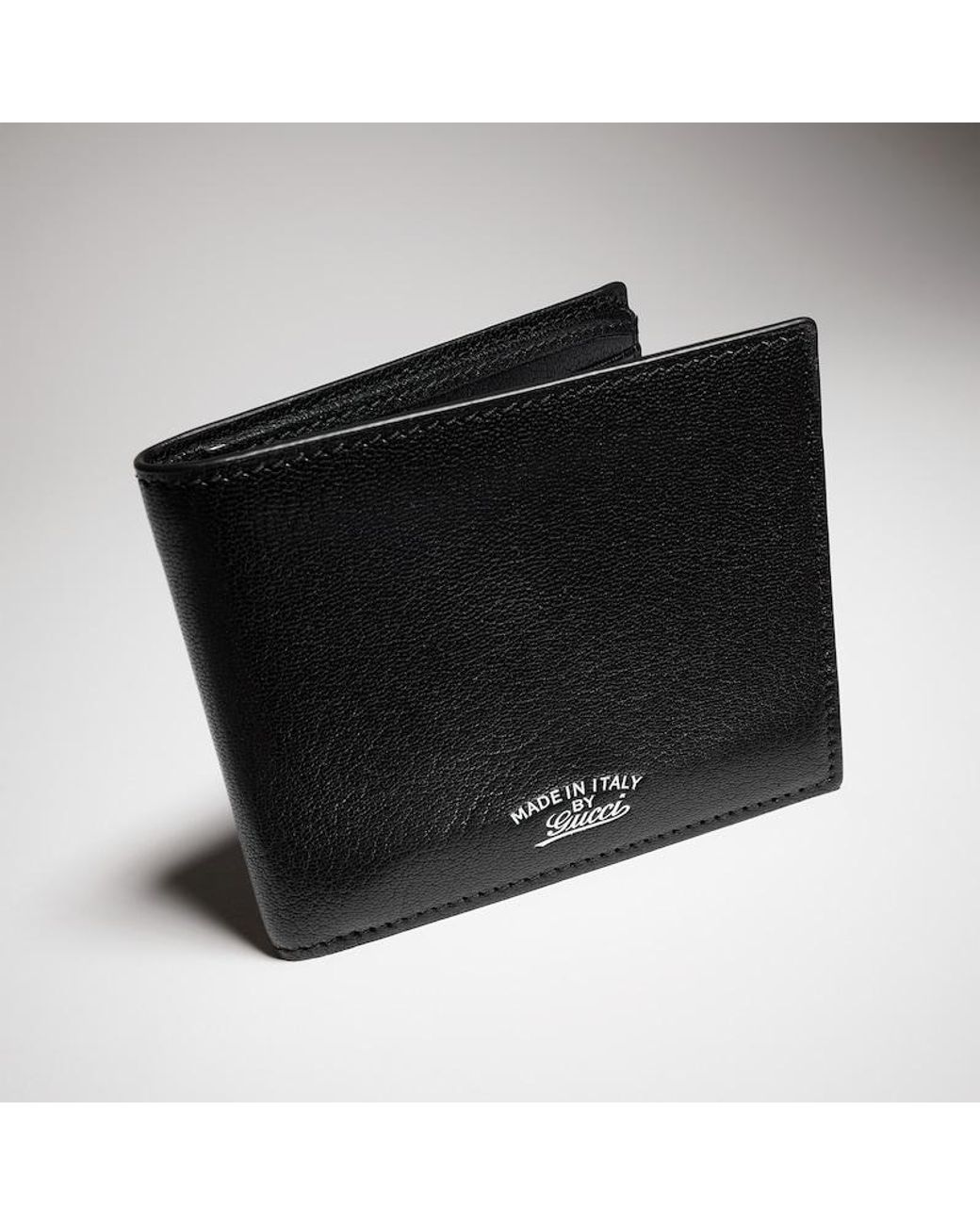 Gucci Black Lira Bi-Fold Wallet, Leather for men