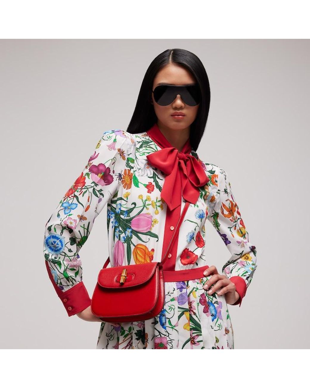Mini Borsa Bamboo di Gucci in Red
