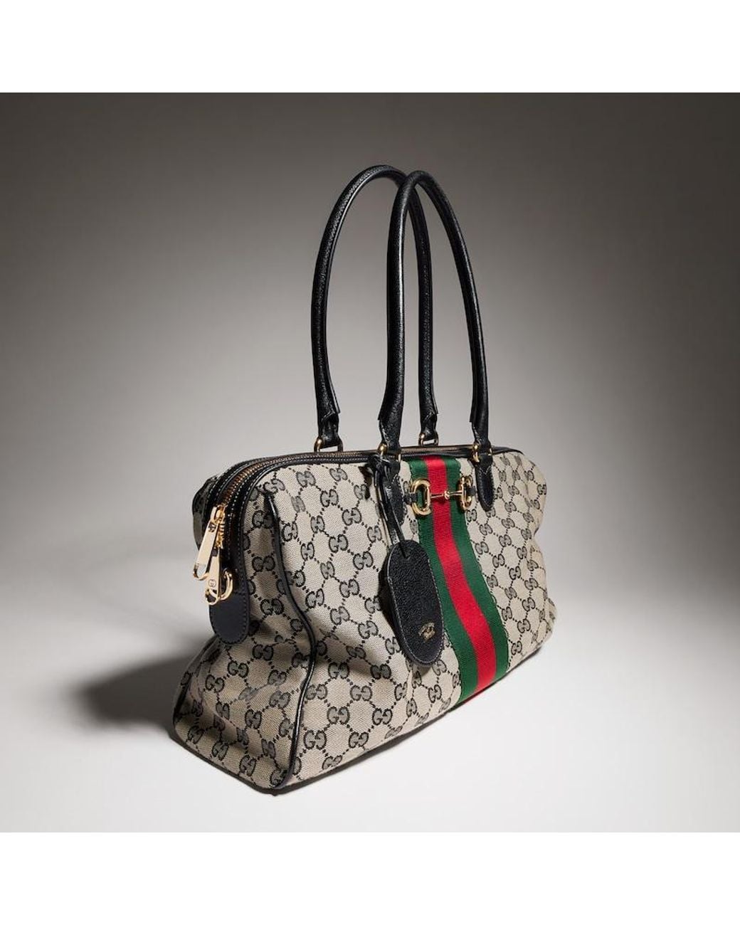 Gucci Natural Borsetto Large Boston Bag