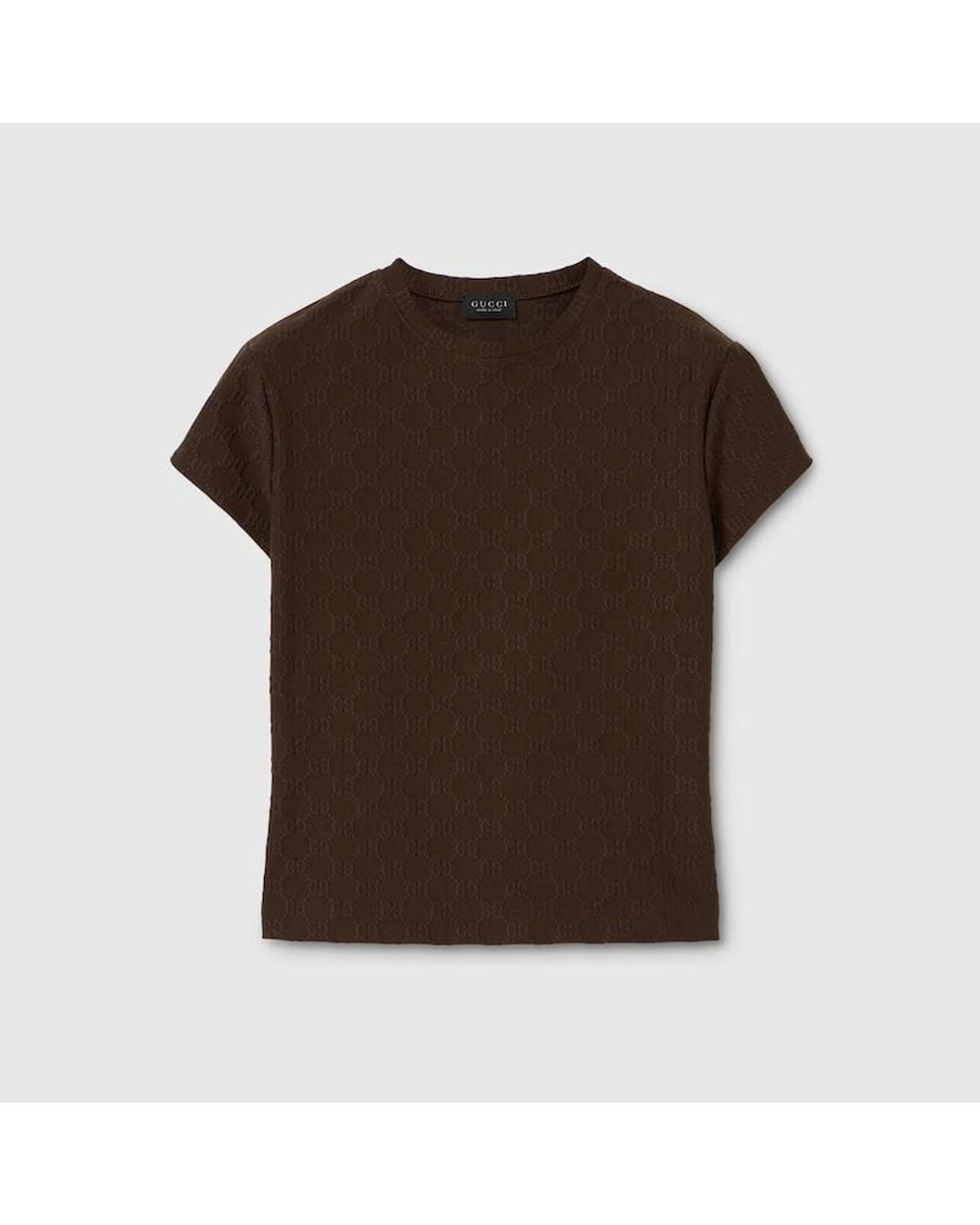 Gucci Brown Gg Jersey Jacquard T-Shirt