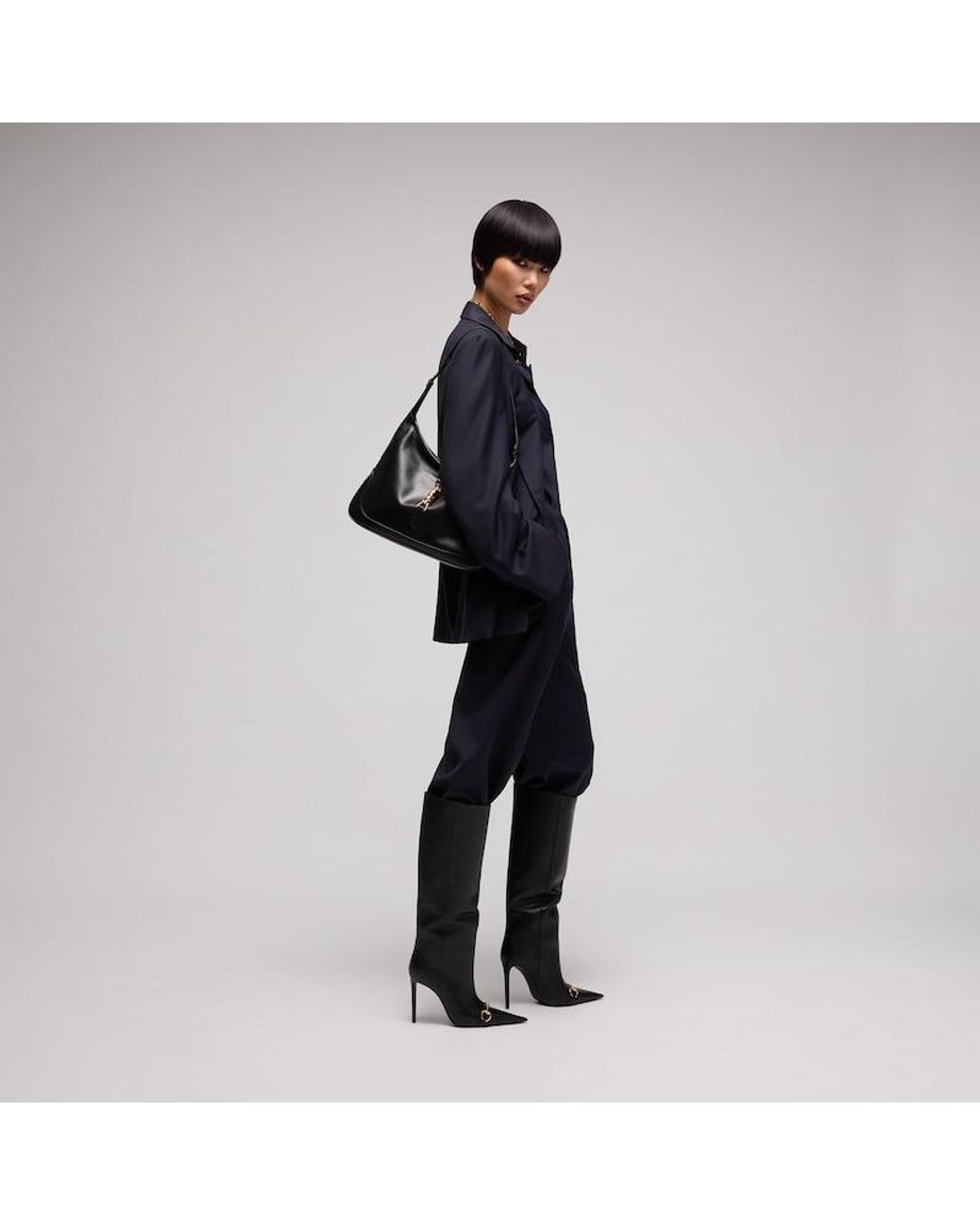 Gucci Black Jackie 1961 Large Shoulder Bag, Leather
