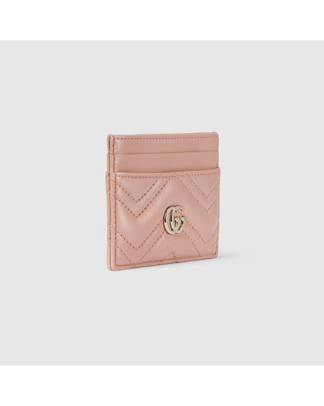 Gucci Pink Gg Marmont Card Case
