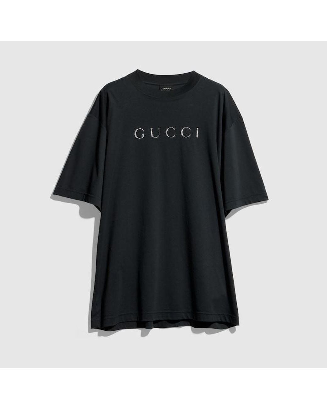 Gucci Black Cotton Jersey T-Shirt With Print