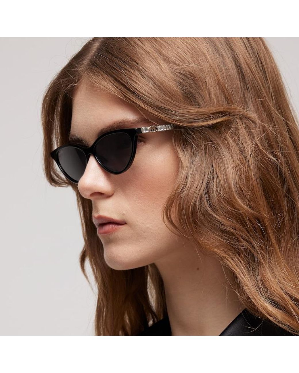 Gucci Brown Cat-Eye Frame Sunglasses