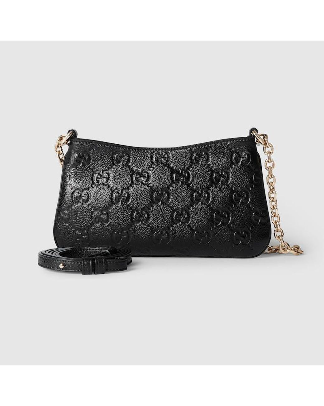 Gucci Gg Emblem Small Shoulder Bag in Black | Lyst display picture 1