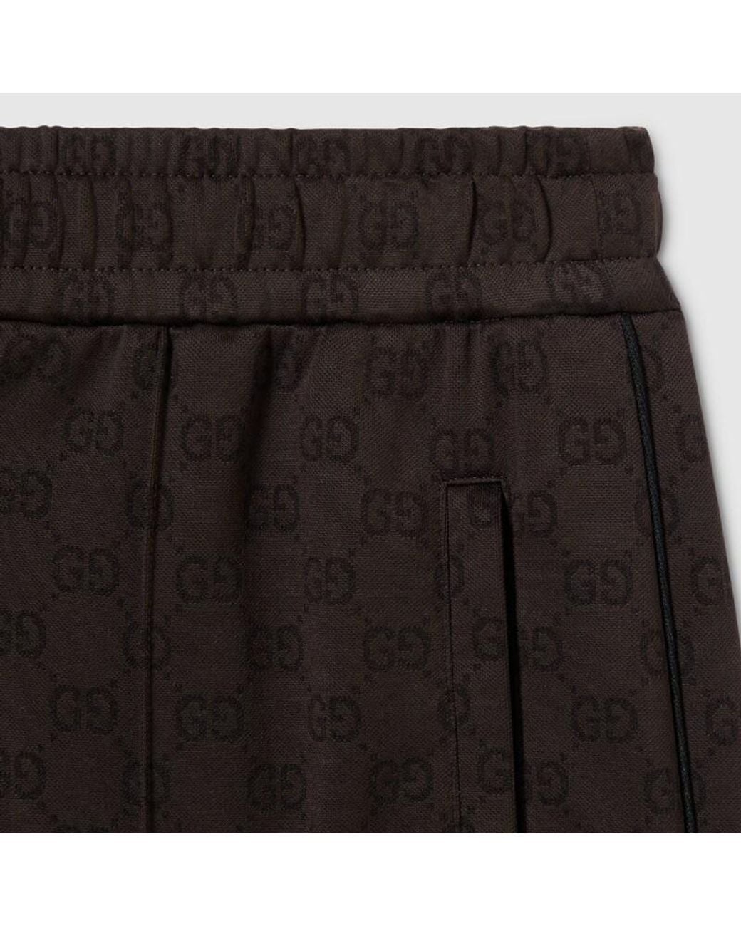 Gucci Black Gg Jersey Jacquard Trousers for men