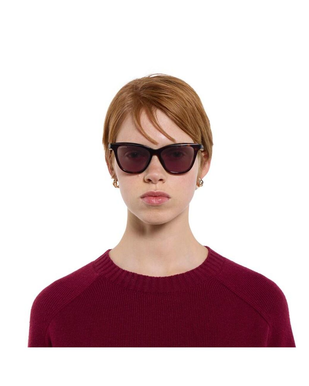 Gucci Brown Cat Eye Sunglasses