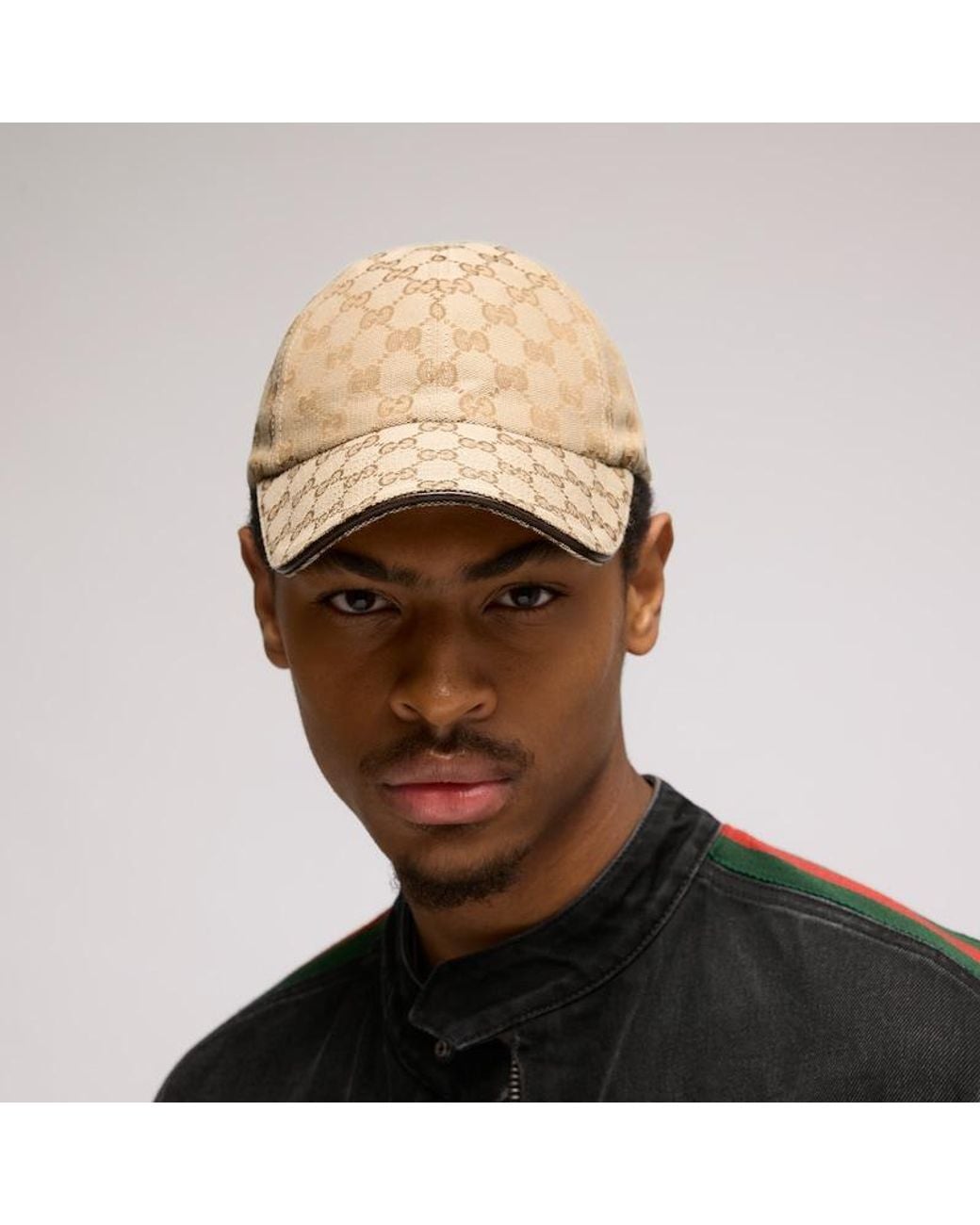 Gucci Natural Gg Cotton Canvas Baseball Hat