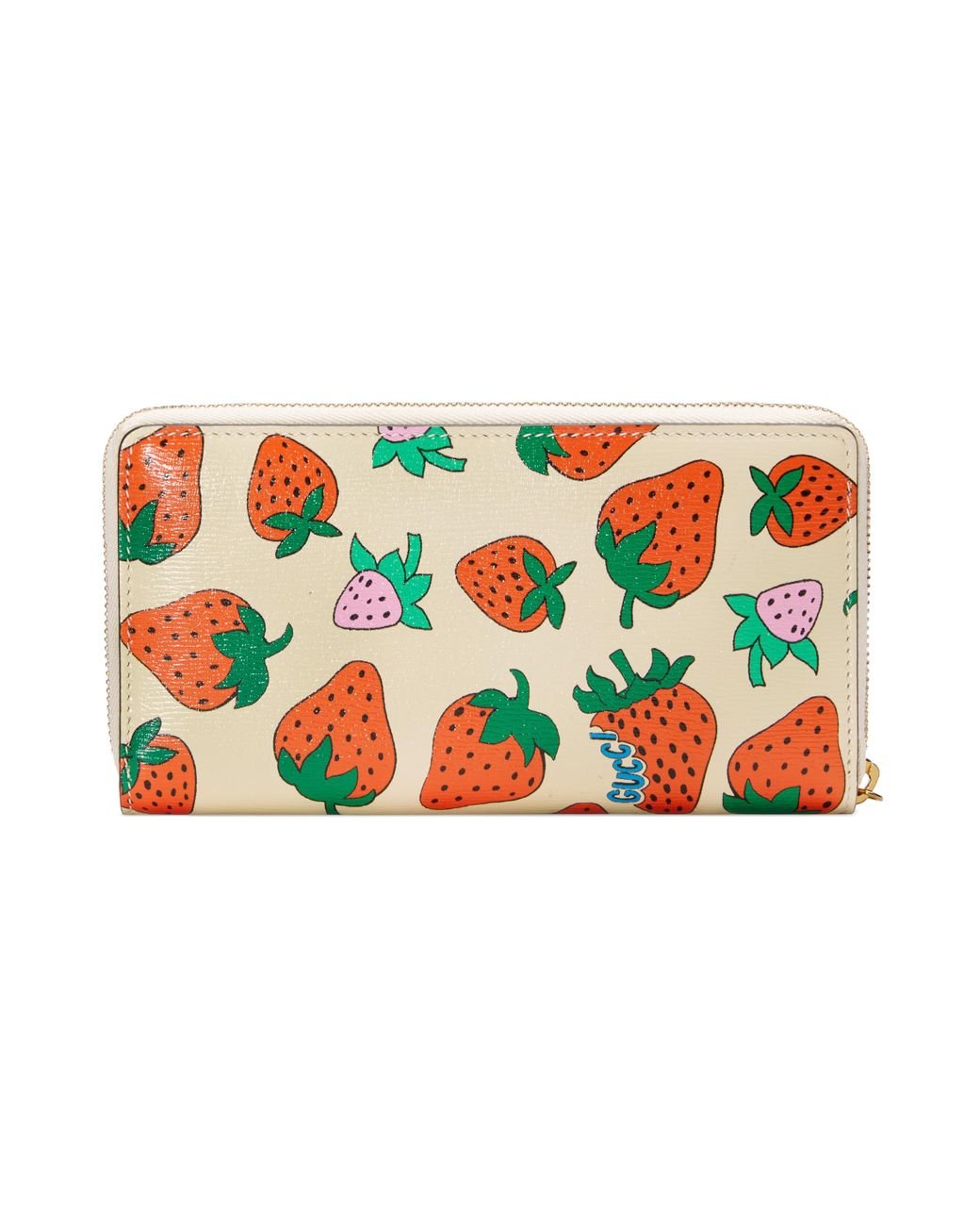Zumi Strawberry Print Zip Around Wallet