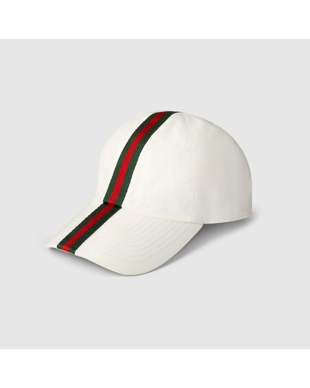 Gucci Baseballkappe Aus Baumwolle Mit Web, Größe in White für Herren