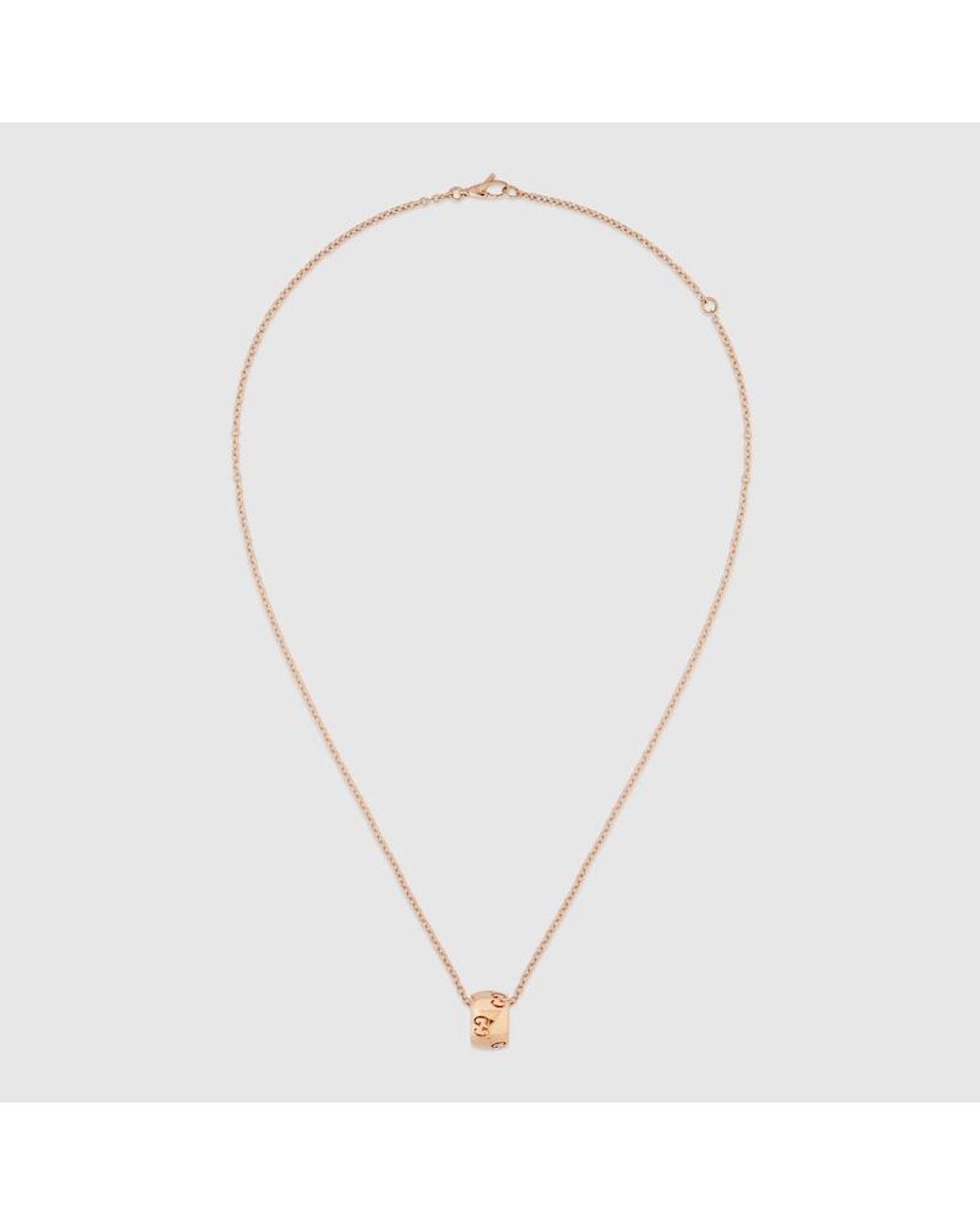 Gucci Metallic Icon 18K Gg Necklace
