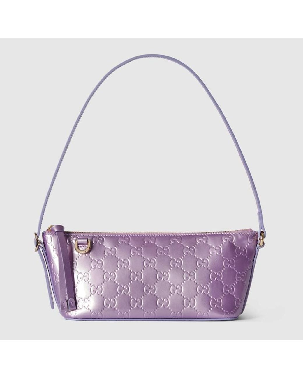 Gucci Gg Emblem Small Shoulder Bag in Purple | Lyst UK