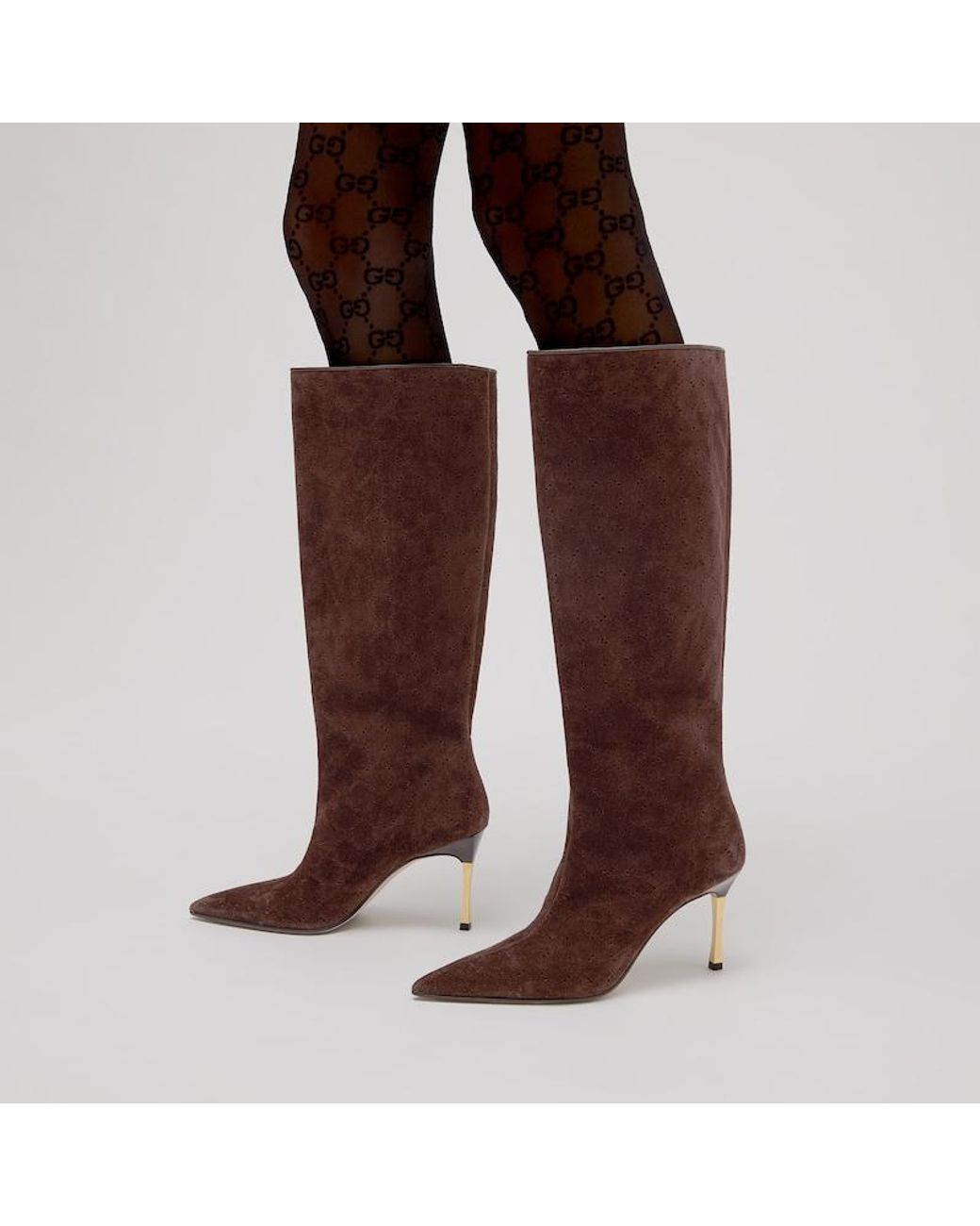 Gucci Brown Bombshell Boot, Suede