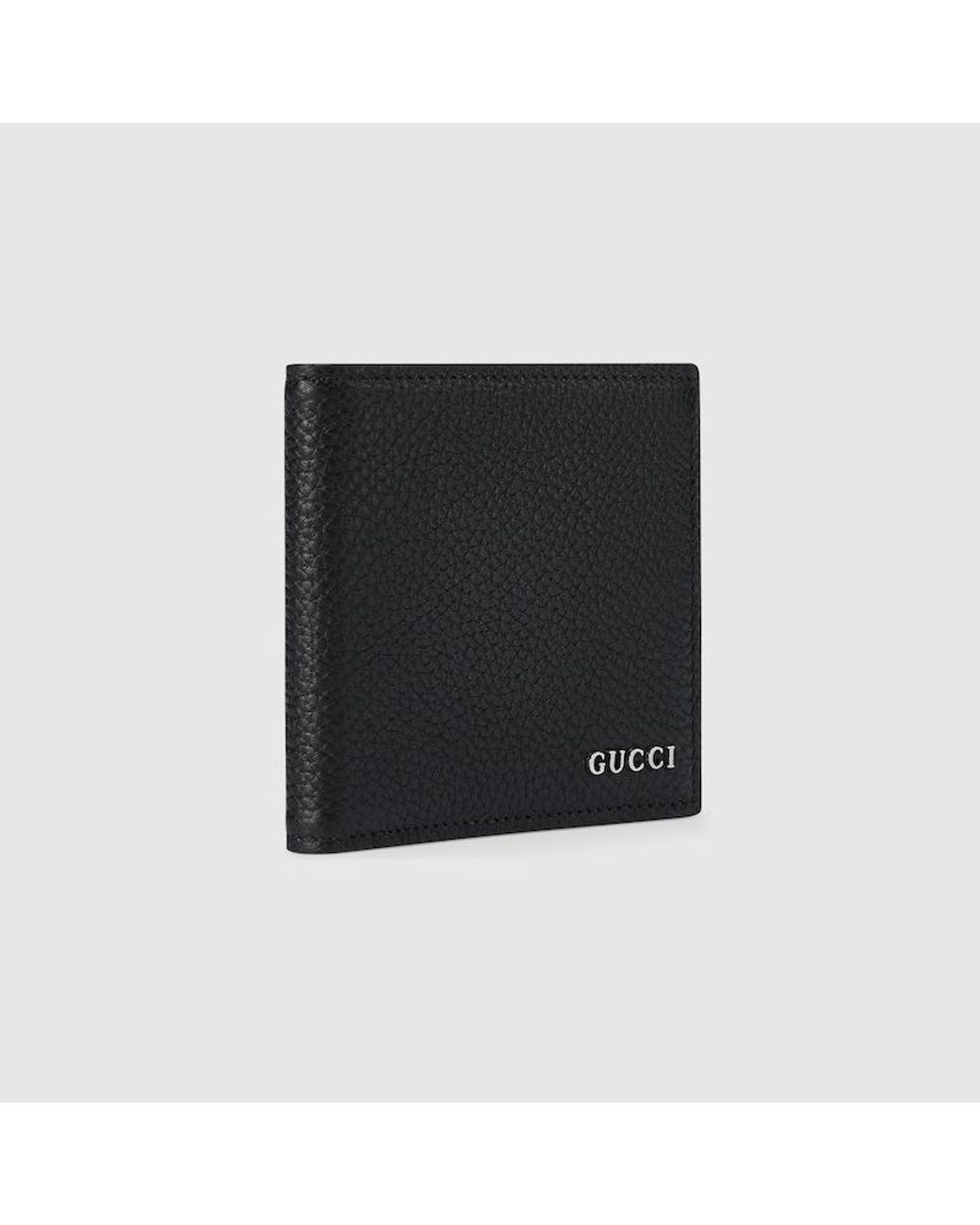 Gucci Black Bi-Fold Wallet With Logo Detail for men