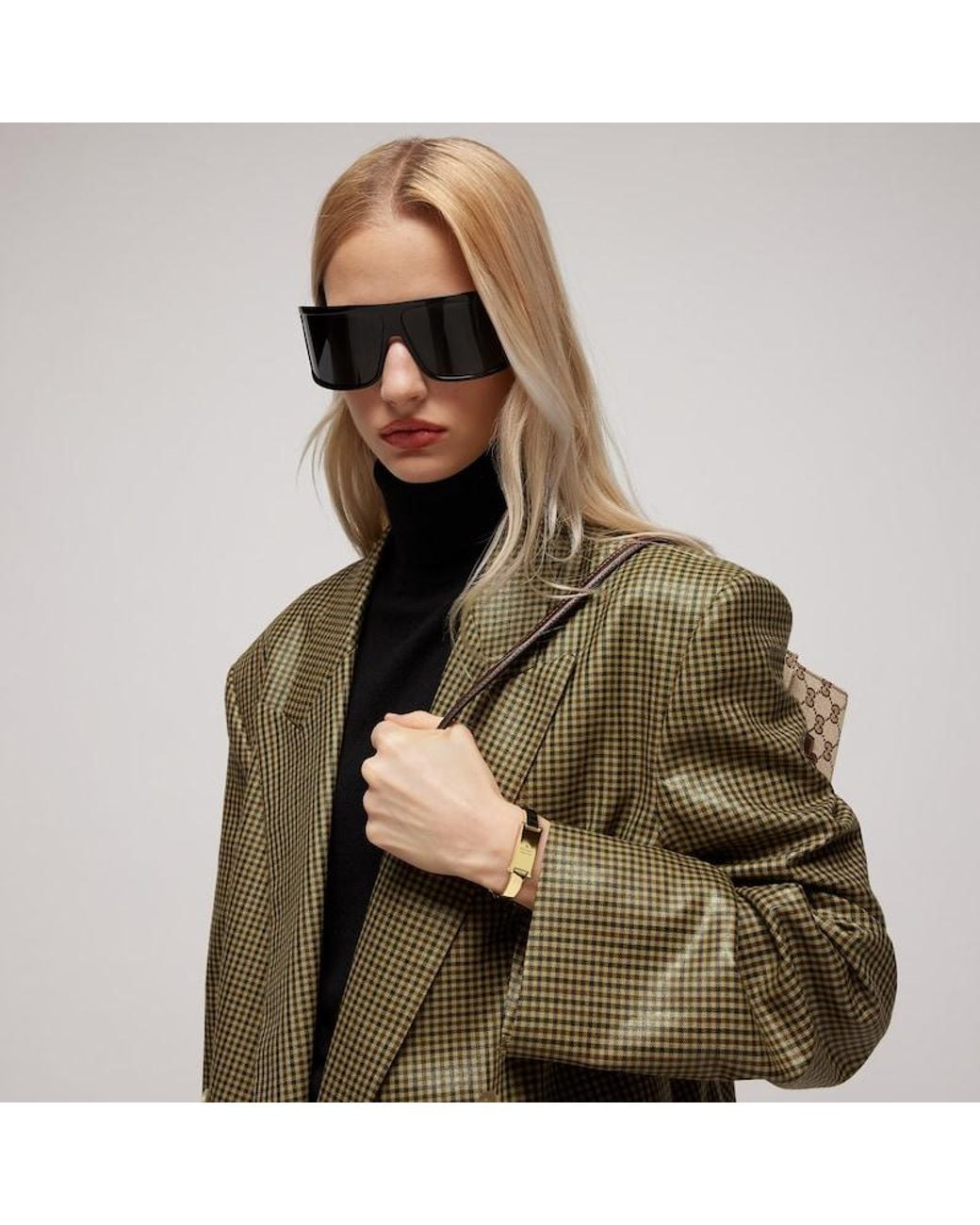 Gucci Metallic Stirrup Motif Bangle Bracelet