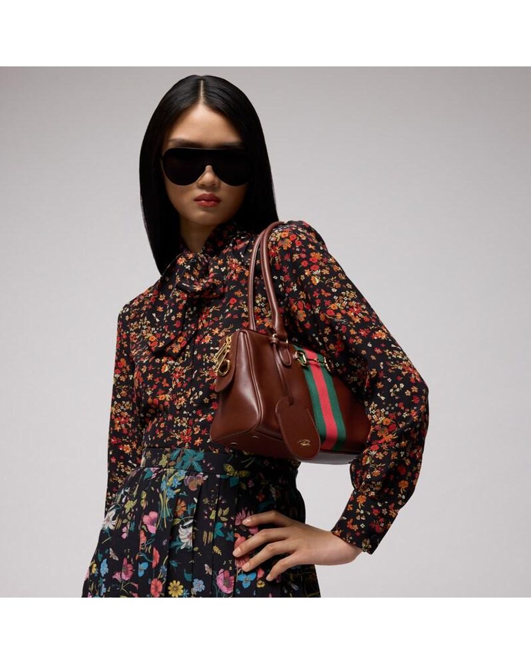 Gucci Red Borsetto Medium Boston Bag, Leather
