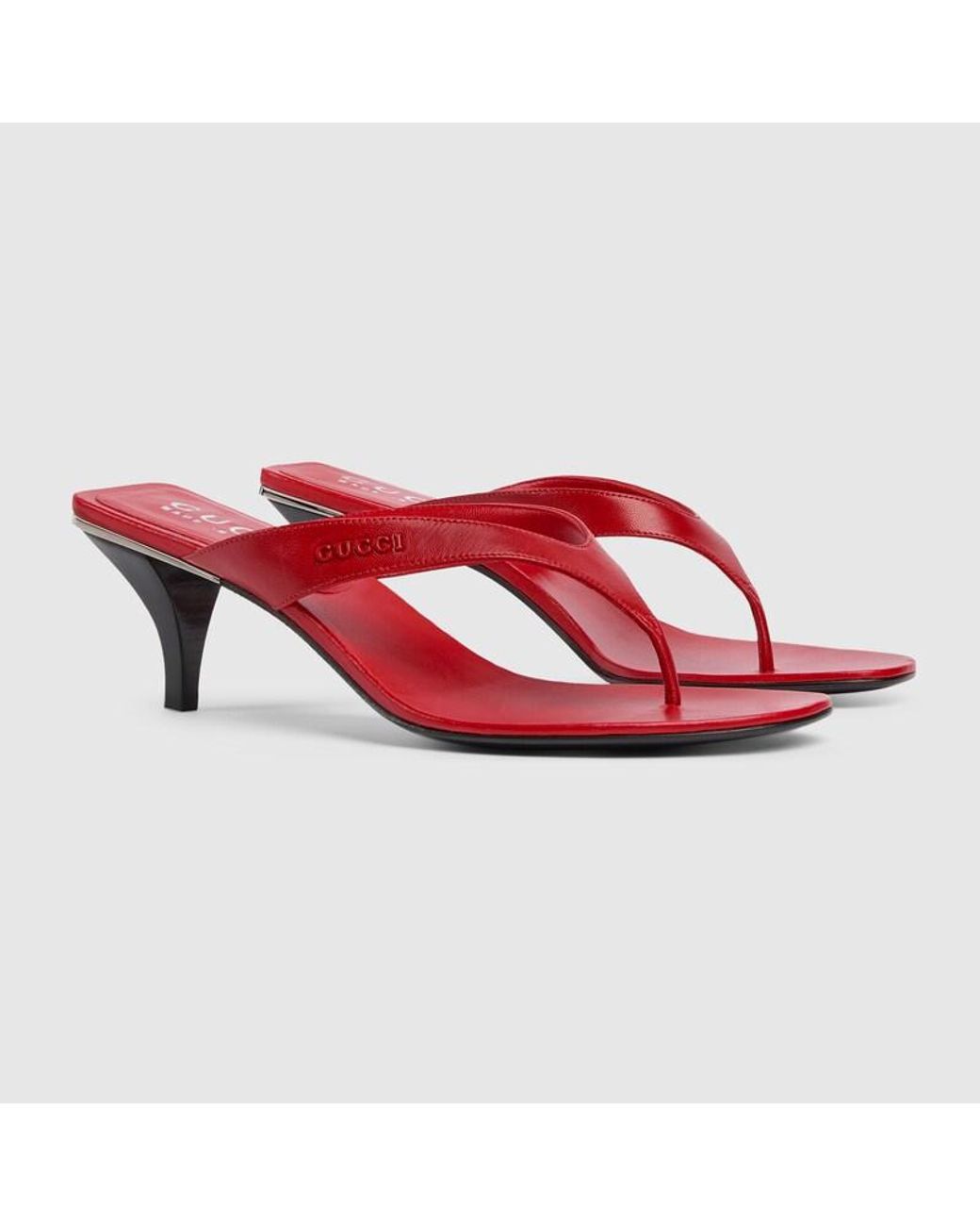 Gucci Red Vittoria Thong