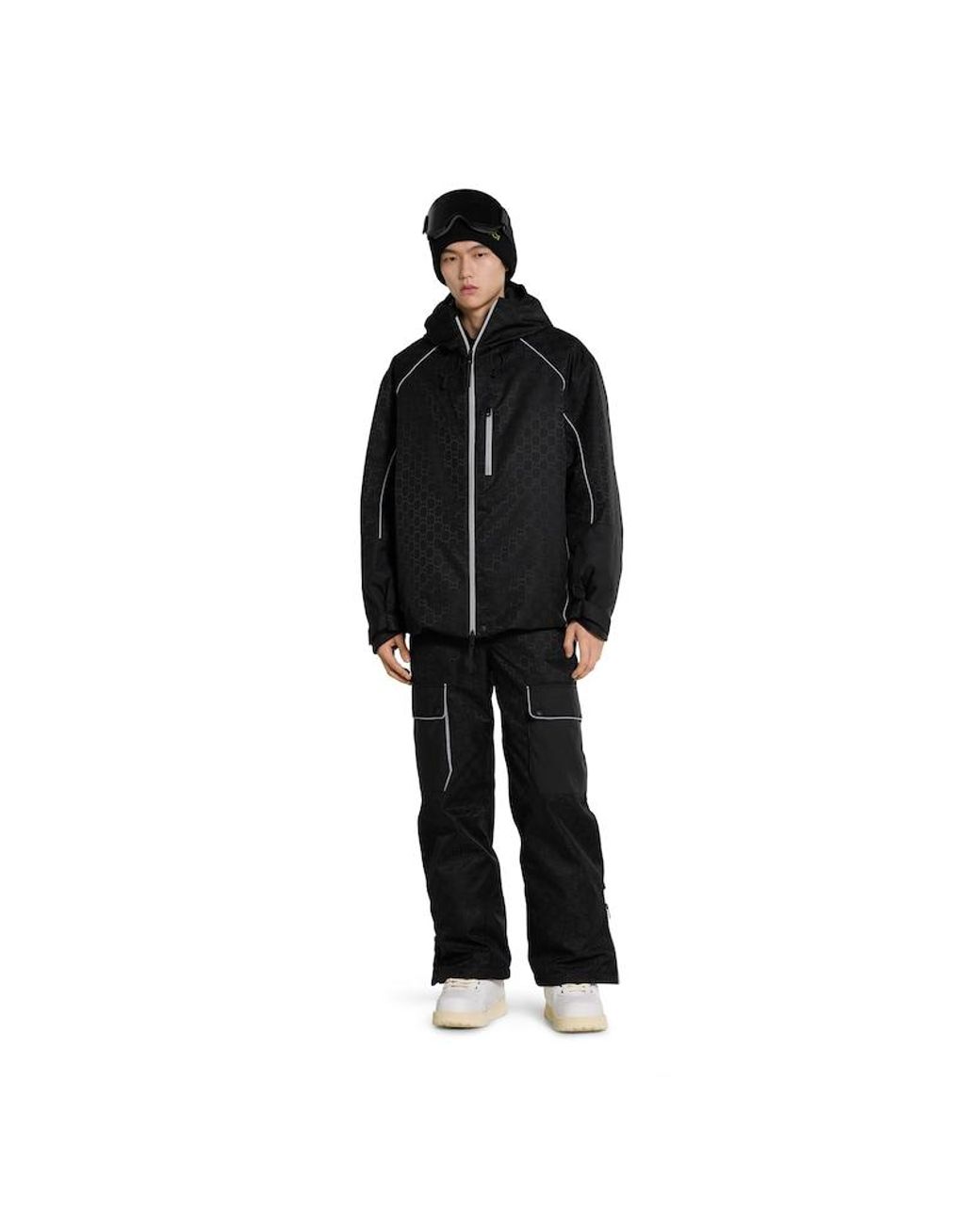 Gucci Black Gg Technical Fabric Jacquard Jacket, Ready-To-Wear for men