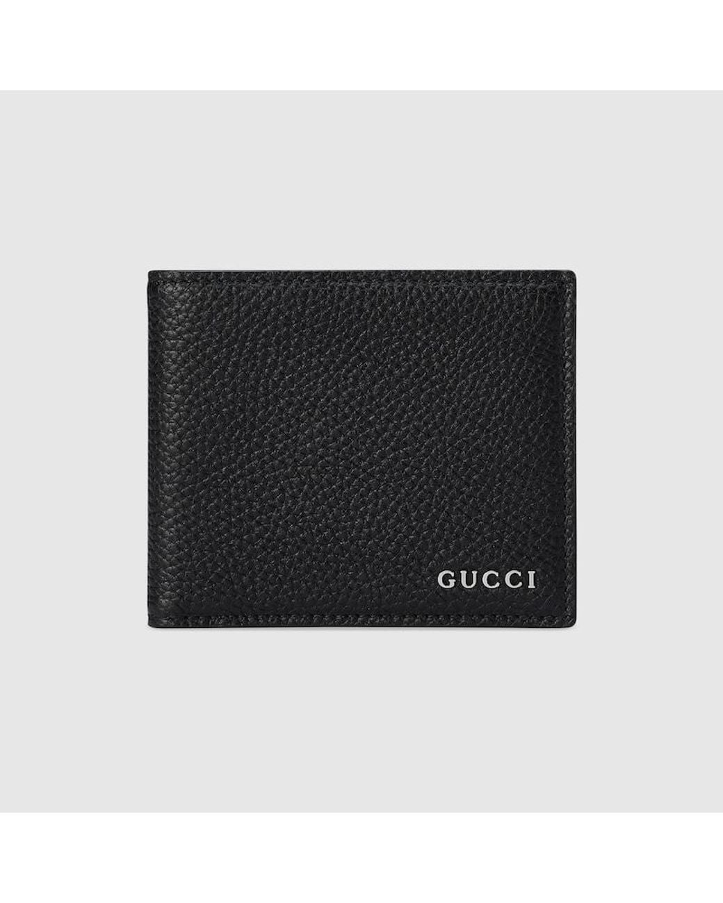 Gucci Black Bi-Fold Wallet With Logo Detail for men
