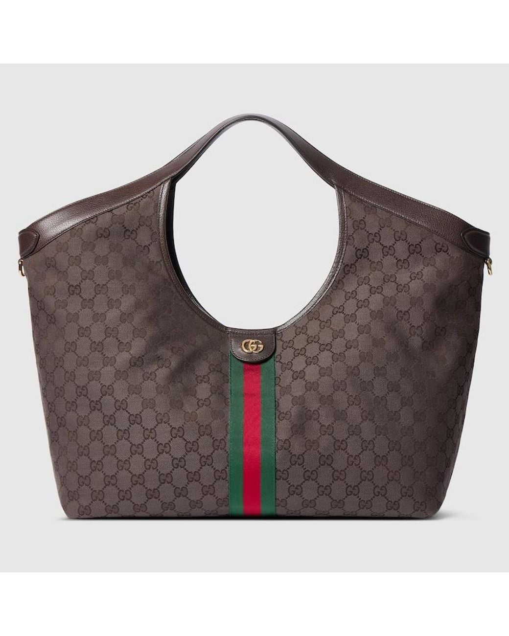 Gucci Brown Giglio Large Tote Bag