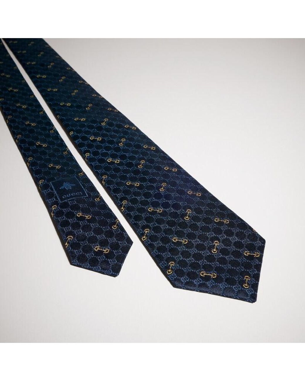 Gucci Blue Gg Silk Jacquard Tie for men