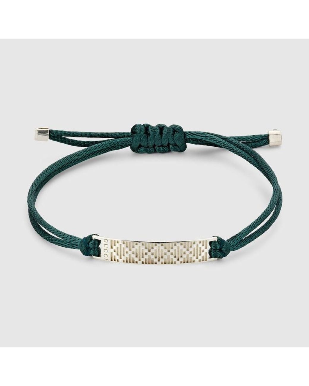 Gucci Blue Diamante Cord Bracelet