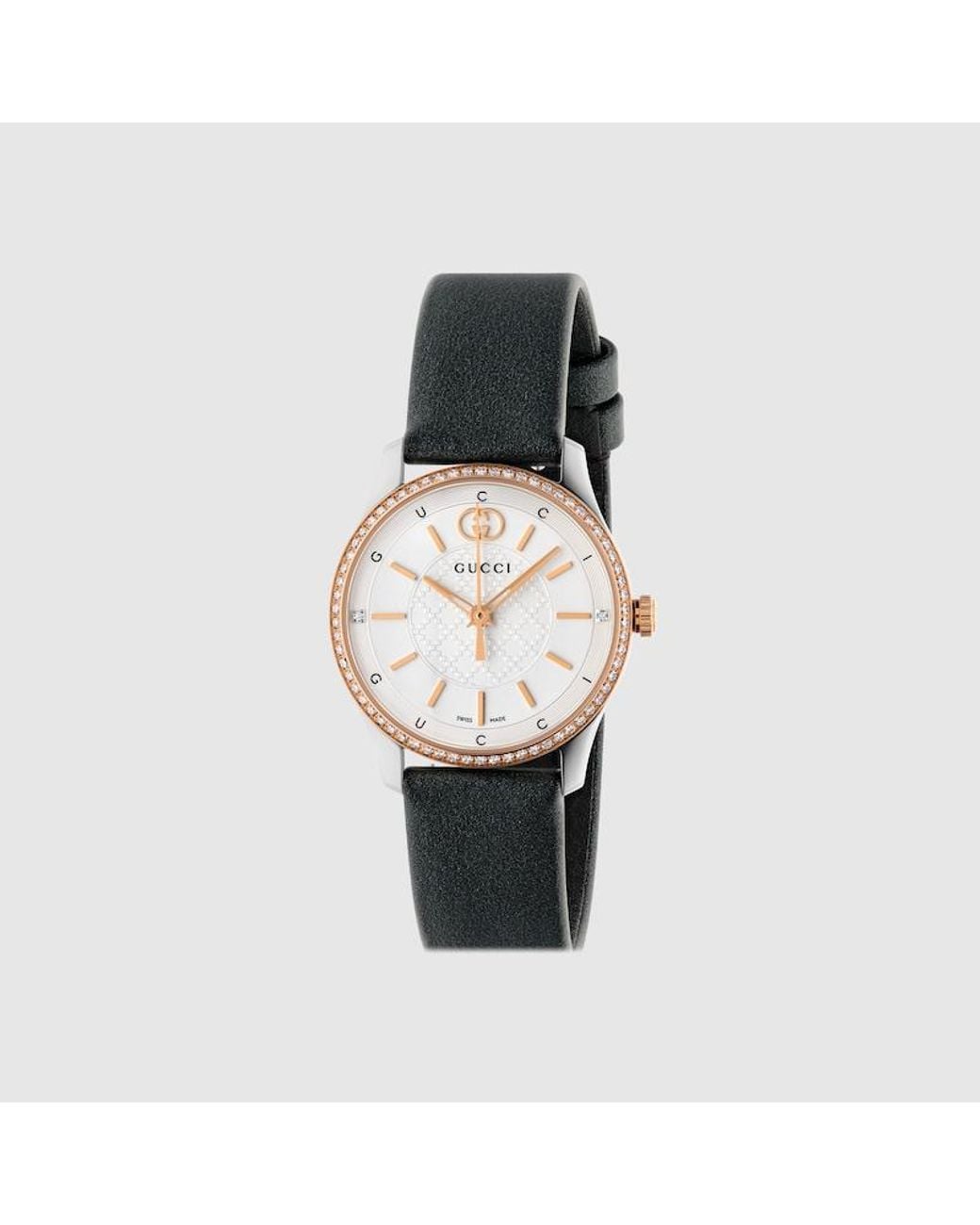 Gucci Black G-Timeless Leather Strap