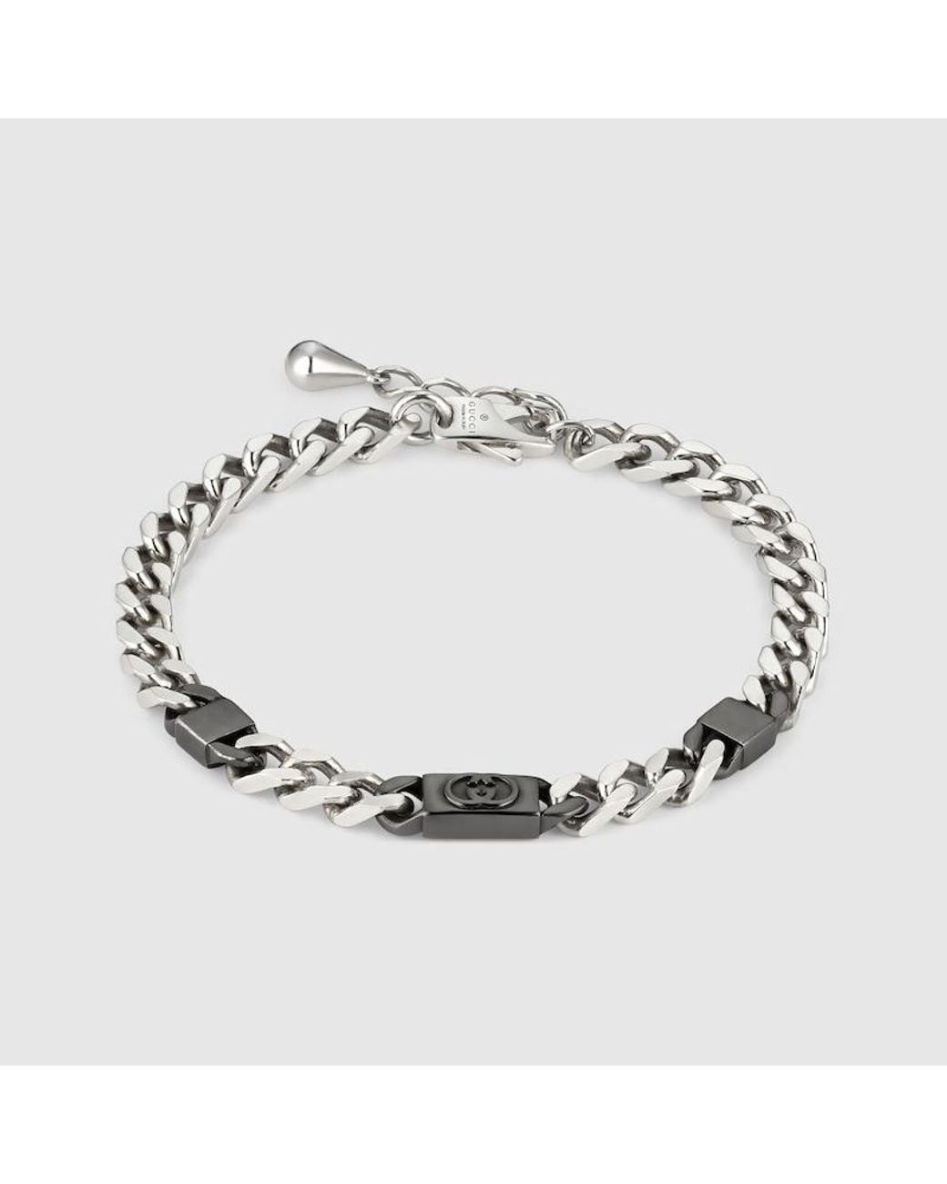 Gucci Metallic Interlocking Chain Bracelet