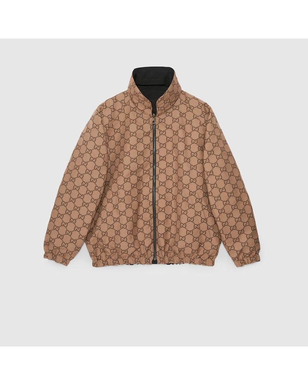 Gucci Brown Reversible Gg Canvas Jacket for men
