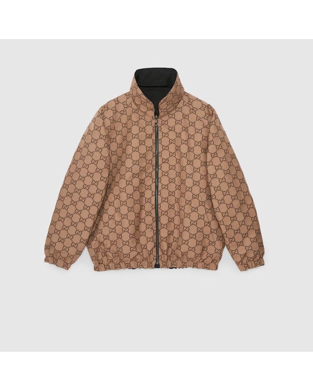 Gucci Brown Reversible Gg Canvas Jacket for men
