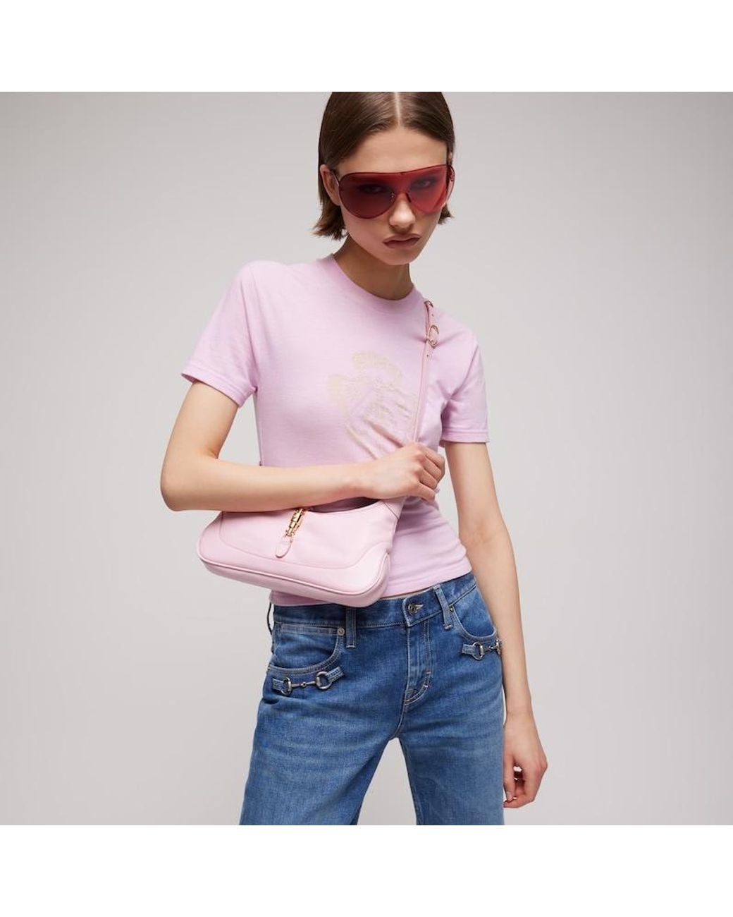 Gucci Pink Jackie Slim Medium Shoulder Bag