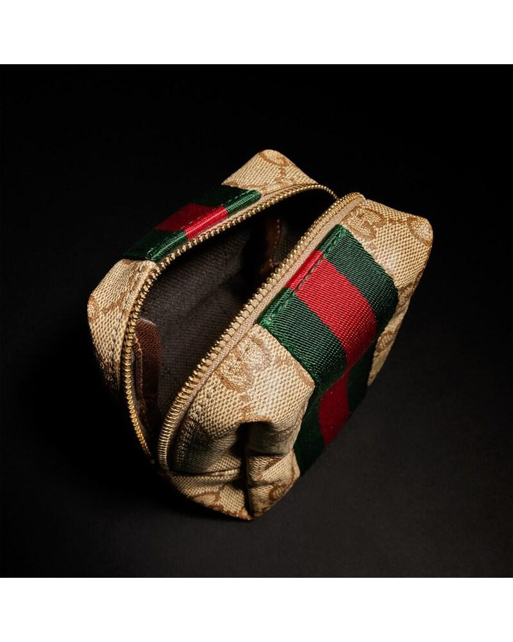 Gucci Natural Small Cosmetic Case With Web
