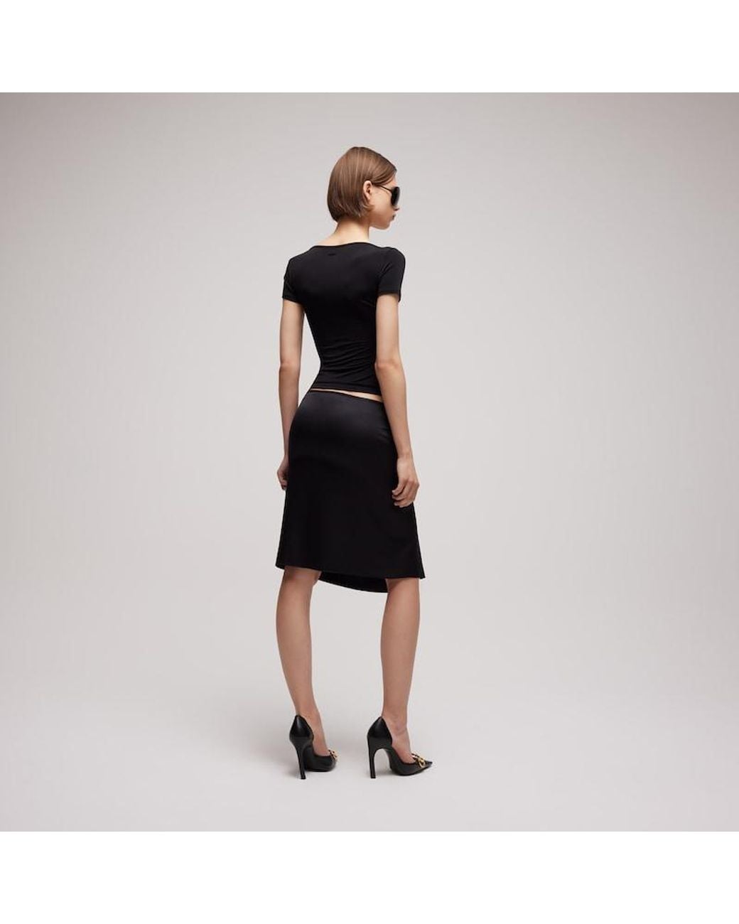 Gucci Black Silk Duchesse Skirt