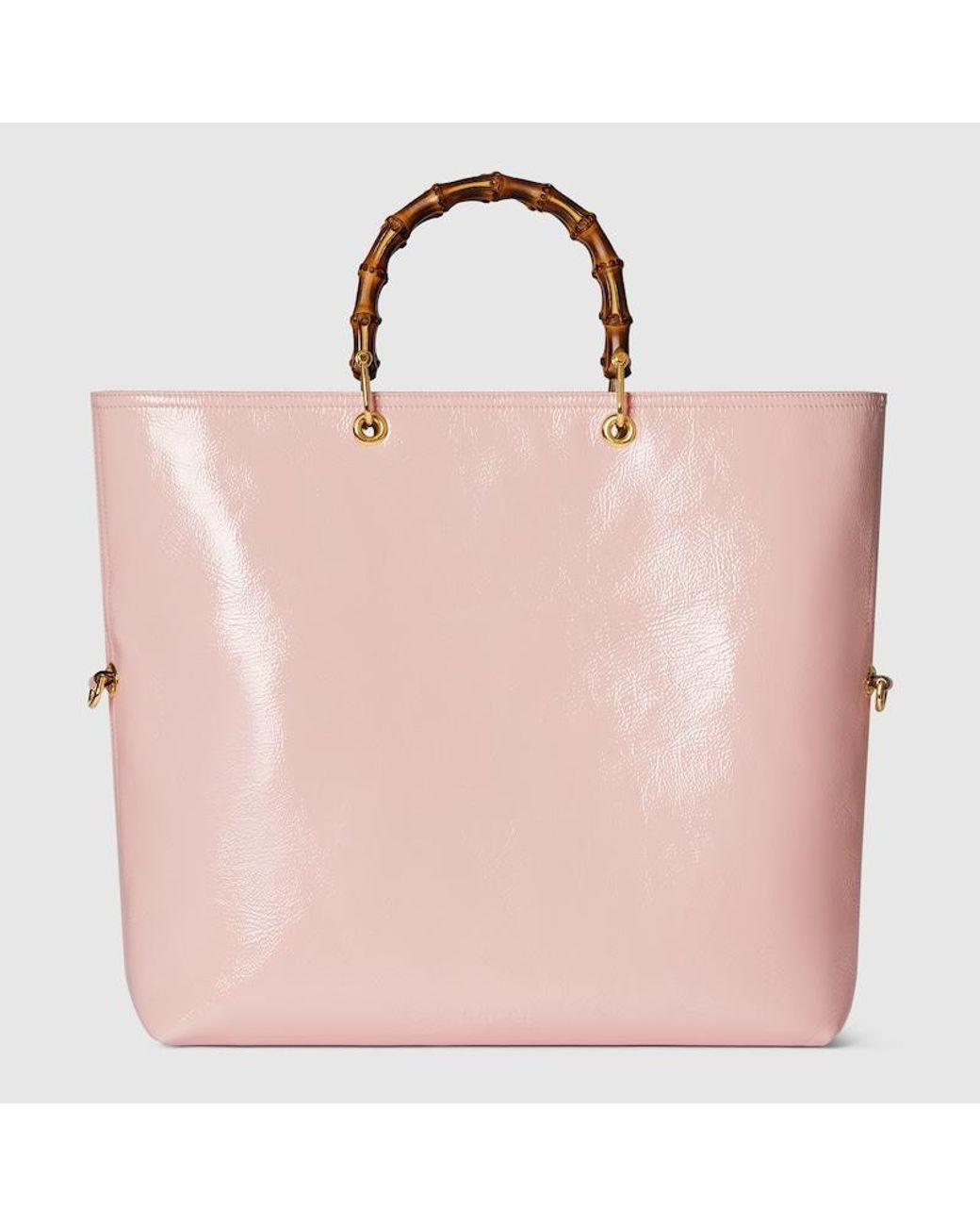 Gucci Bamboo Large Reversible Tote Bag, Leather in Pink Lyst