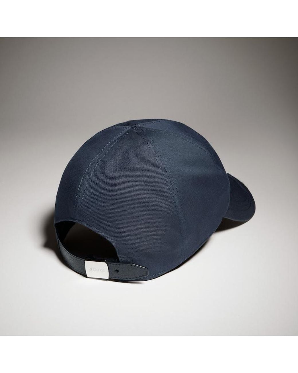 Gucci Blue Cotton Baseball Hat With Embroidery for men