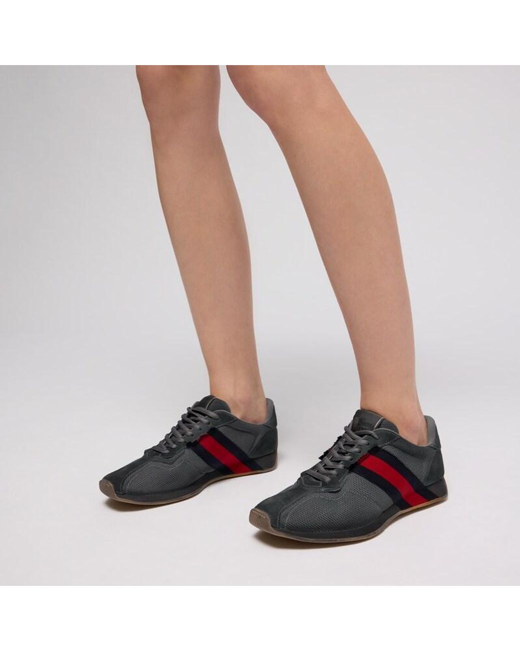 Gucci Gray Tempo Sneaker, Fabric