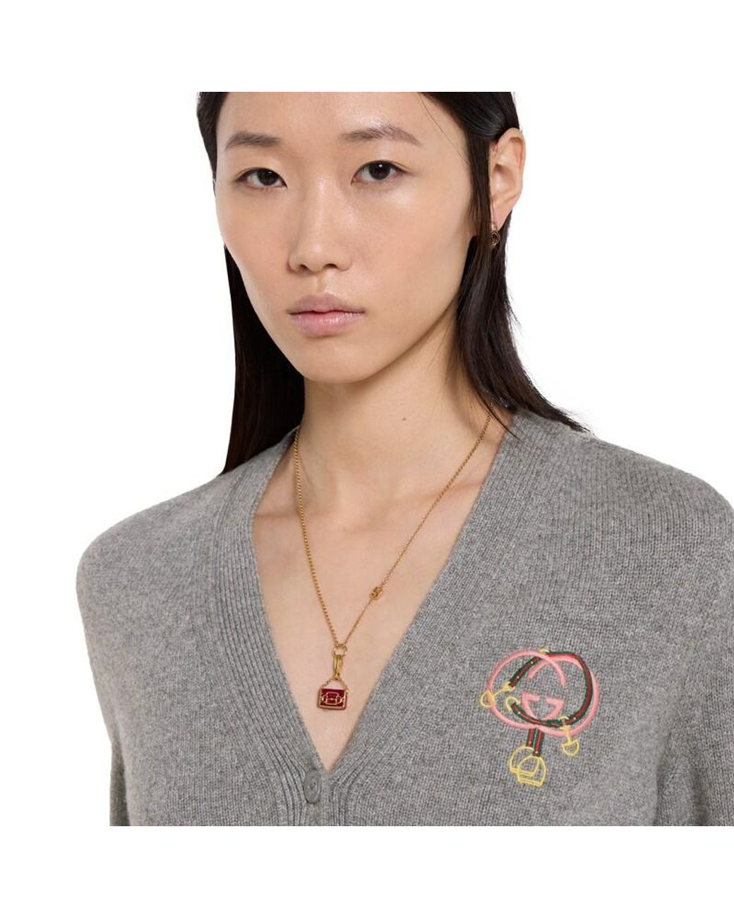 Gucci White Horsebit 1955 Charm