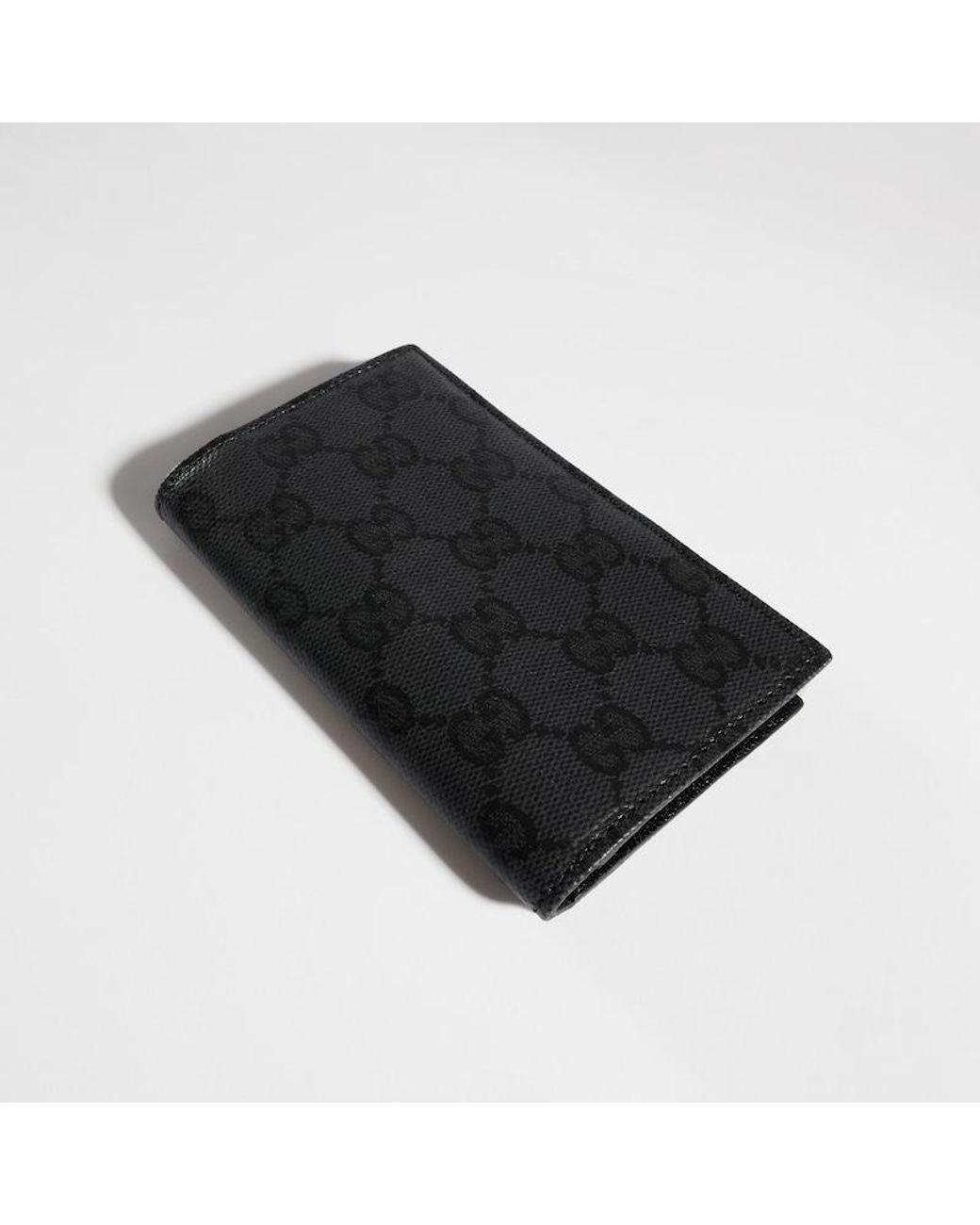 Gucci Black Essence Classic Card Case, Original Gg Fabric for men